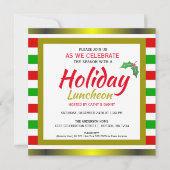 Prettige feestdagen Uitnodiging voor kerstlunch (Voorkant)