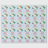 prettige feestdagen Unicorn Cadeaupapier (Vlak)