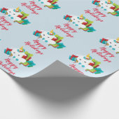 prettige feestdagen Unicorn Cadeaupapier (Hoek)