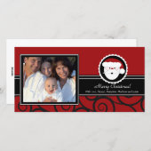 Prettige feestdagen Unieke foto van de kerstman Feestdagenkaart (Voorkant / Achterkant)