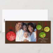 Prettige feestdagen Unieke Kerstversiering Fotowag Feestdagenkaart (Voorkant / Achterkant)