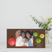 Prettige feestdagen Unieke Kerstversiering Fotowag Feestdagenkaart (Staand voorkant)