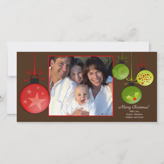 Prettige feestdagen Unieke Kerstversiering Fotowag Feestdagenkaart (Voorkant)