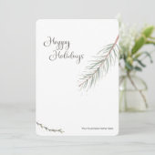 prettige feestdagen uw bedrijfsnaam op maat feestdagenkaart (Staand voorkant)