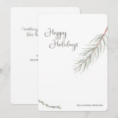 prettige feestdagen uw bedrijfsnaam op maat feestdagenkaart (Voorkant / Achterkant)