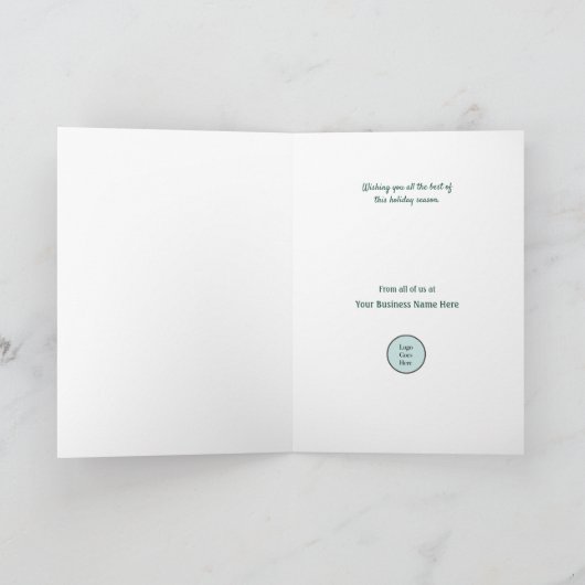 prettige feestdagen uw Business Name Logo Hol (Binnen)