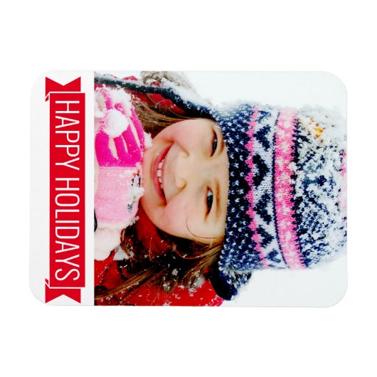 prettige feestdagen - uw foto magneet (Horizontaal)