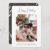 Prettige feestdagen Uw gepersonaliseerde foto Feestdagenkaart (Voorkant / Achterkant)