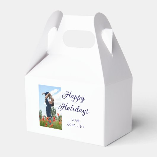 Prettige feestdagen vader zoon kerstcadeaus m bedankdoosjes (Voorkant Zijde)