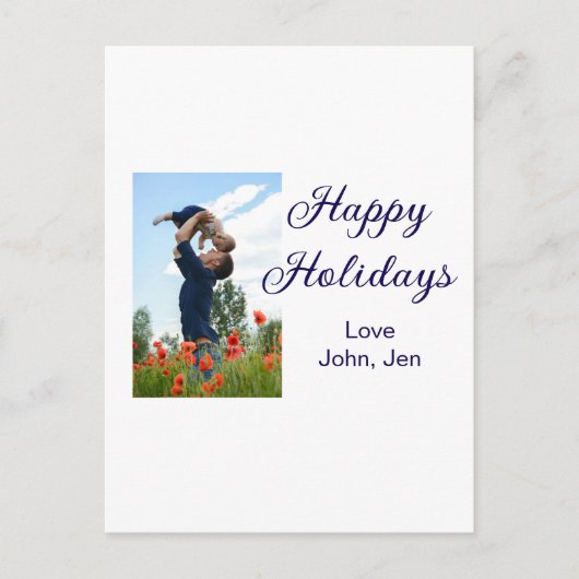 Prettige feestdagen vader zoon kerstcadeaus m briefkaart (Voorkant)