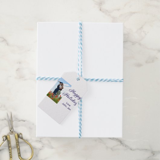 Prettige feestdagen vader zoon kerstcadeaus m cadeaulabel (Met Touw)