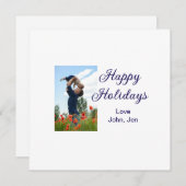 Prettige feestdagen vader zoon kerstcadeaus m feestdagenkaart (Voorkant / Achterkant)