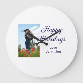 Prettige feestdagen vader zoon kerstcadeaus m grote klok