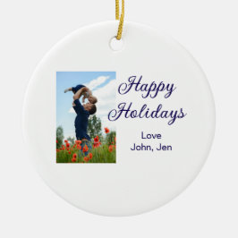 Prettige feestdagen vader zoon kerstcadeaus m keramisch ornament