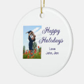 Prettige feestdagen vader zoon kerstcadeaus m keramisch ornament (Links)