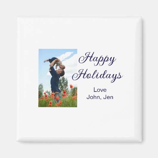 Prettige feestdagen vader zoon kerstcadeaus m magneet (Voorkant)