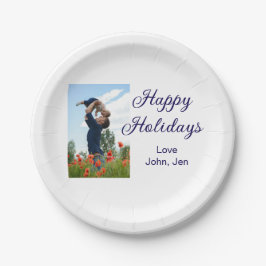 Prettige feestdagen vader zoon kerstcadeaus m papieren bordje