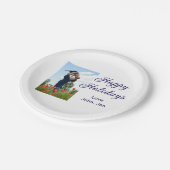 Prettige feestdagen vader zoon kerstcadeaus m papieren bordje (Gekanteld)