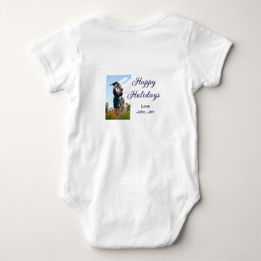 Prettige feestdagen vader zoon kerstcadeaus m romper (Achterkant)