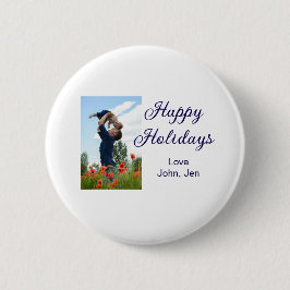 Prettige feestdagen vader zoon kerstcadeaus m ronde button 5,7 cm