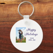 Prettige feestdagen vader zoon kerstcadeaus m sleutelhanger (Voorkant)