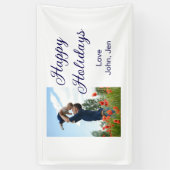 Prettige feestdagen vader zoon kerstcadeaus m spandoek (Verticaal)