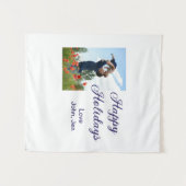 Prettige feestdagen vader zoon kerstcadeaus m wandkleed (Voorkant (horizontaal))