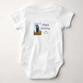 Prettige feestdagen vader zoon Kerstmis familie ca Romper (Achterkant)