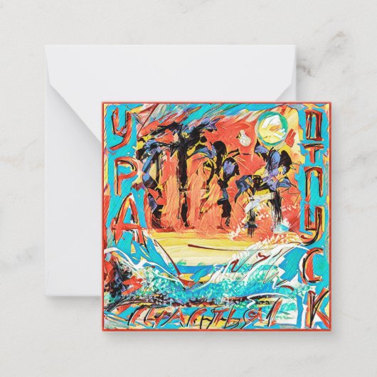 Prettige Feestdagen / Vakantie in het Russisch Notitiekaartje (Voorkant)