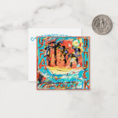 Prettige Feestdagen / Vakantie in het Russisch Notitiekaartje (Voorkant / Achterkant in situ)