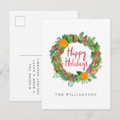 prettige feestdagen | Vakantieduur Briefkaart (Voorkant / Achterkant)