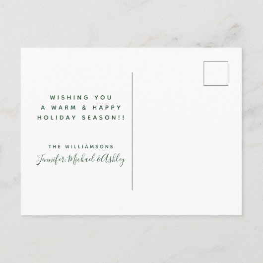 prettige feestdagen | Vakantieduur Briefkaart (Achterkant)