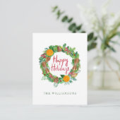 prettige feestdagen | Vakantieduur Briefkaart (Staand voorkant)