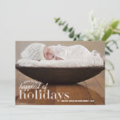 Prettige feestdagen €? | Vakantiefoto begroeting Feestdagenkaart (Staand voorkant)