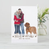 PRETTIGE FEESTDAGEN €? | VAKANTIEFOTOKAART FEESTDAGENKAART (Staand voorkant)