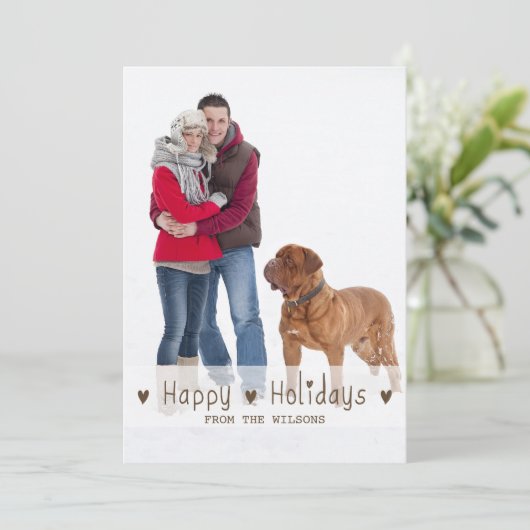 PRETTIGE FEESTDAGEN €? | VAKANTIEFOTOKAART FEESTDAGENKAART (Staand voorkant)