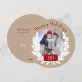 Prettige feestdagen | Vakantieknopkaart Feestdagenkaart (Voorkant / Achterkant)