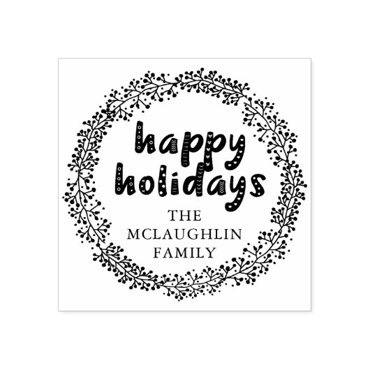 Prettige feestdagen Vakantiestempel Rubberstempel (Afrduk)