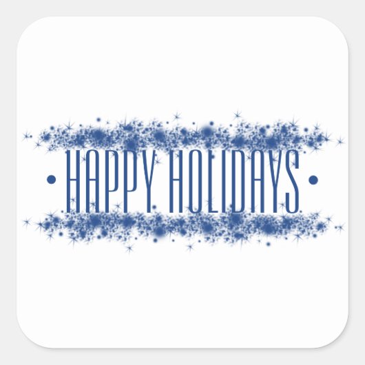 "Prettige feestdagen" vakantiesticker Vierkante Sticker (Voorkant)