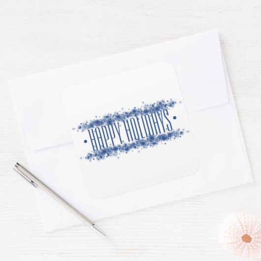 "Prettige feestdagen" vakantiesticker Vierkante Sticker (Envelop)