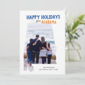 Prettige Feestdagen van Alabama One Photo Feestdagenkaart (Staand voorkant)