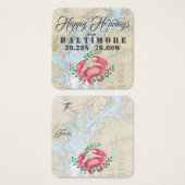 Prettige feestdagen van Baltimore Cadeau Labels Vierkante Visitekaartjes (Voorkant /achterkant)