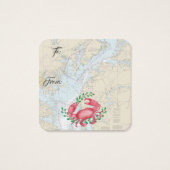 Prettige feestdagen van Baltimore Cadeau Labels Vierkante Visitekaartjes (Achterkant)