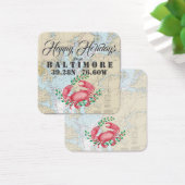 Prettige feestdagen van Baltimore Cadeau Labels Vierkante Visitekaartjes (Bureau)