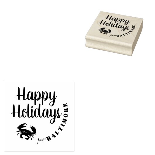 Prettige feestdagen van Baltimore met krab Rubberstempel (Gestempeld)