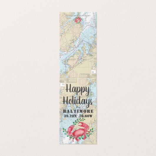 prettige feestdagen van Baltimore Nautical Gift La Kaart (Buitenkant ongevouwen)