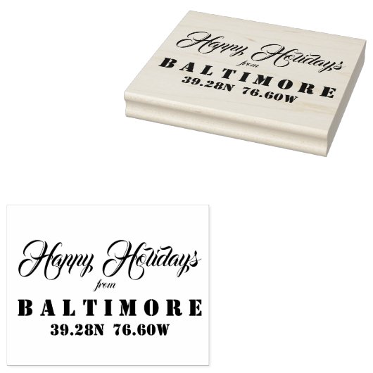 Prettige feestdagen van Baltimore Rubberstempel (Gestempeld)