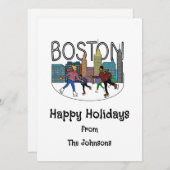 Prettige feestdagen - van Boston Feestdagenkaart (Voorkant / Achterkant)