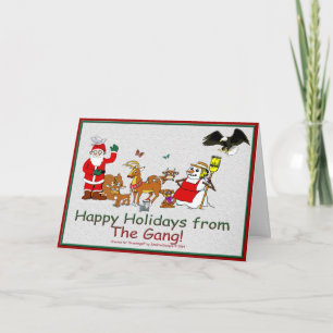 Prettige feestdagen Van de bende! Kaart