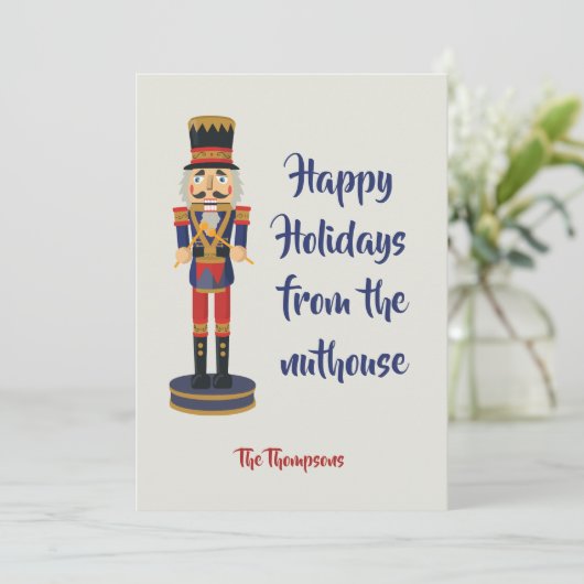 prettige feestdagen van de nuchtere, grappige Nutk (Staand voorkant)